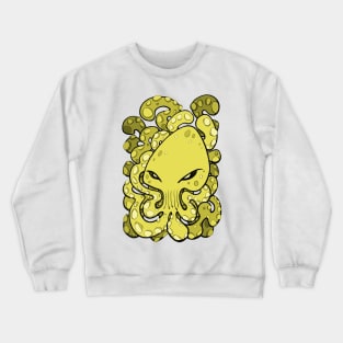 Octopus Squid Kraken Cthulhu Sea Creature - Meadow Lark Yellow Crewneck Sweatshirt